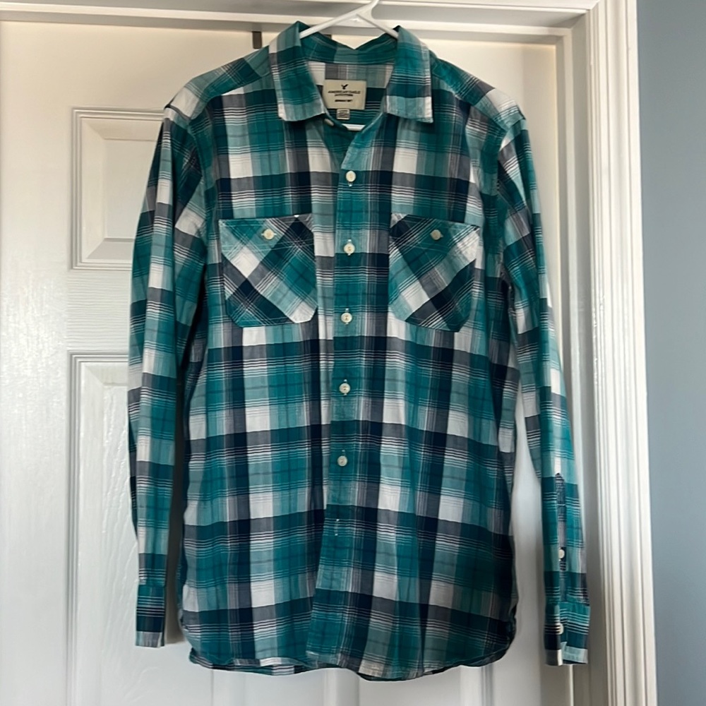 Men’s Large American Eagle plaid